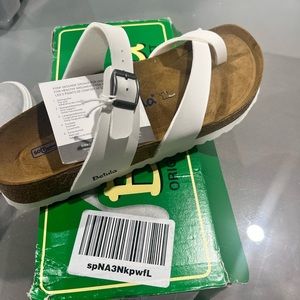White Mia Style Betula/Birkenstock sandals. Brand new with tags size 40